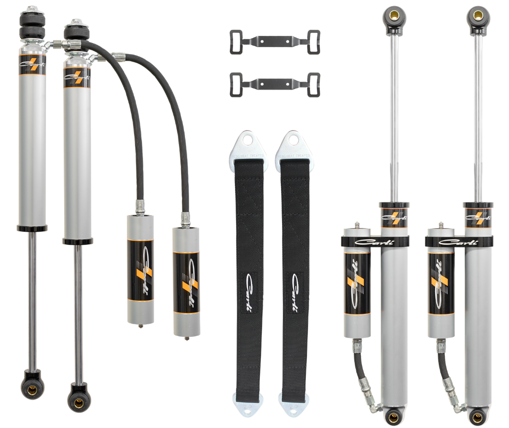 03-09 RAM 2500/3500 4X4 DIESEL CARLI-SPEC 2.0 RR 3 LIFT FRONT & REAR SHOCK PKG RES MOUNTS & LIMIT STRAPS
