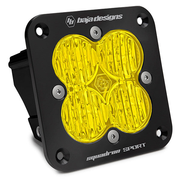 Baja Designs Squadron Sport, Flush Mount, LED Wide Cornering Amber