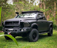 RaceWheels Australia Method NV matte black 18x9 wheel with -12 offset for RAM 2500/3500 classic 2012-2018, image showing the wheel profile