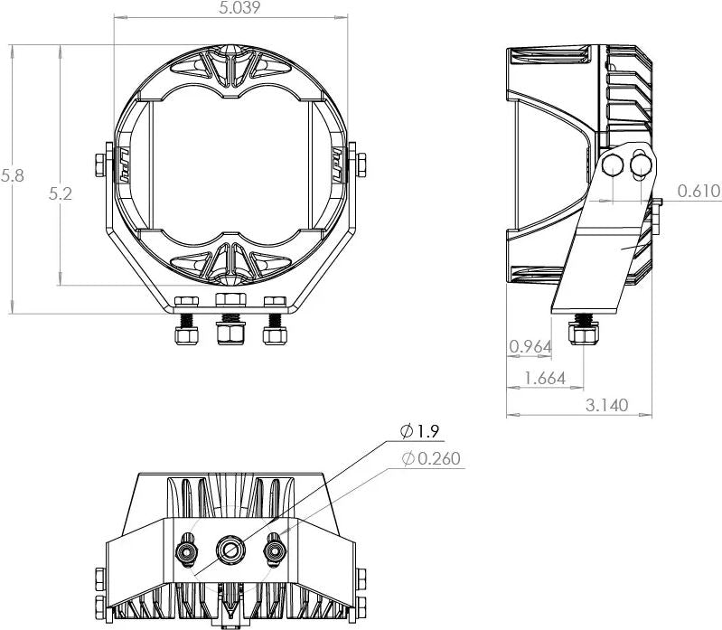 Baja Designs LP4 Pro  -Driving Combo LED 4" CLEAR -PAIR